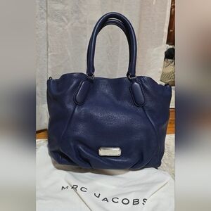 Marc by Marc Jacobs Navy Pebbled Leather Tote